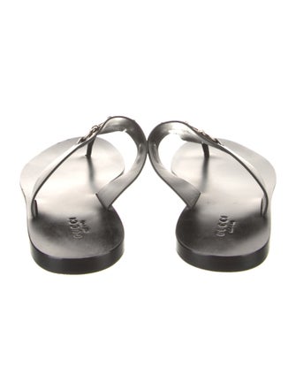 Gucci Horsebit Accent Leather Slides