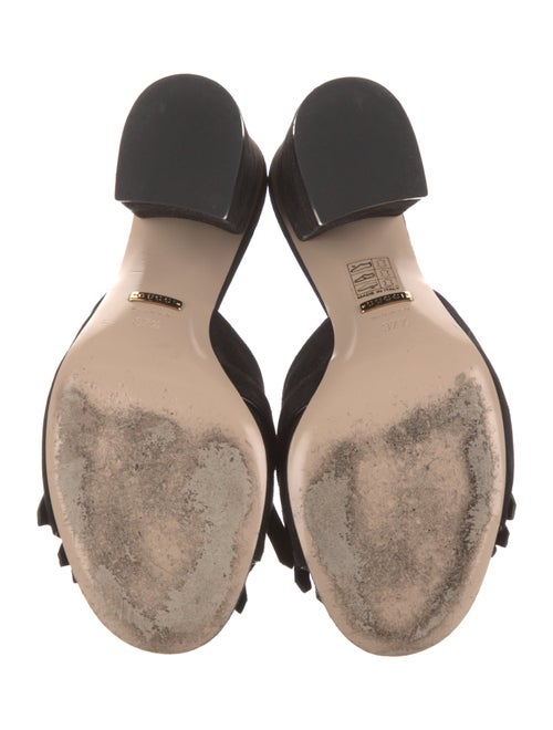 Gucci Double G Logo Suede Slides