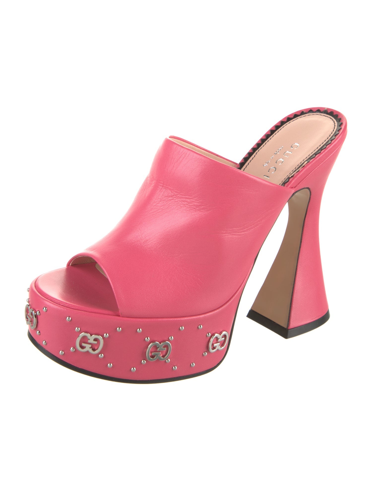 Gucci Leather Studded Accents Slides