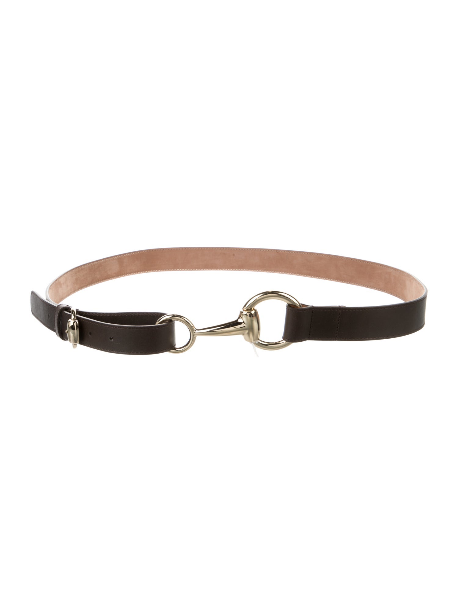 Gucci Horsebit Accent Skinny Belt