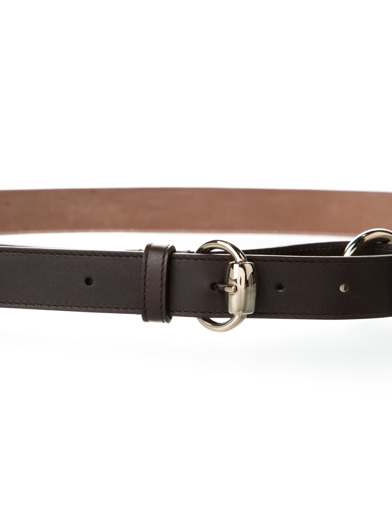 Gucci Horsebit Accent Skinny Belt
