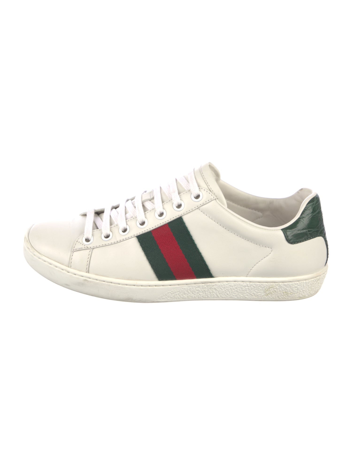 Gucci Web Accent Leather Sneakers