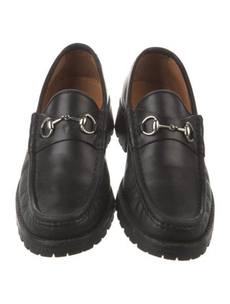 Gucci Horsebit Accent Leather Loafers