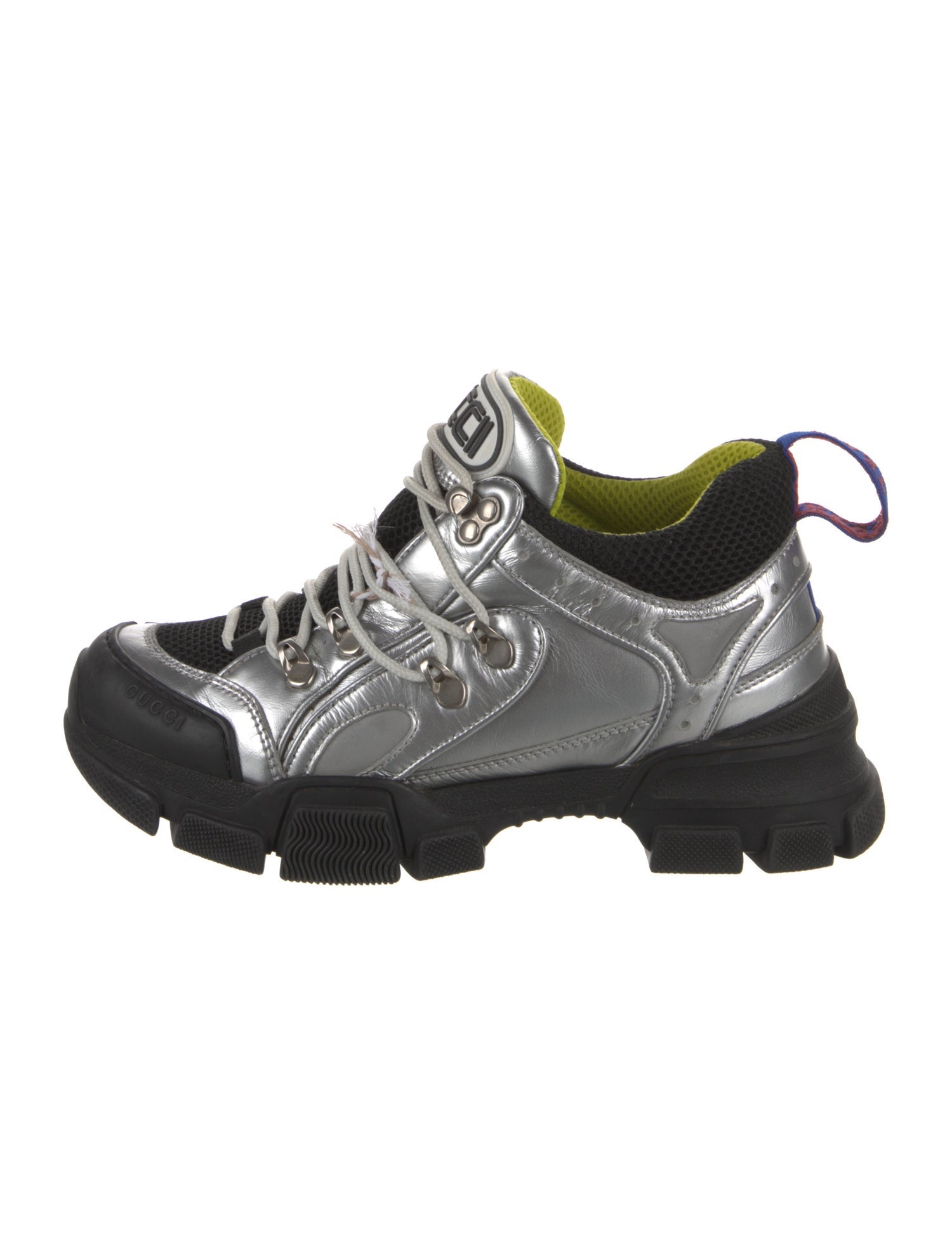 Gucci Leather Colorblock Pattern Chunky Sneakers