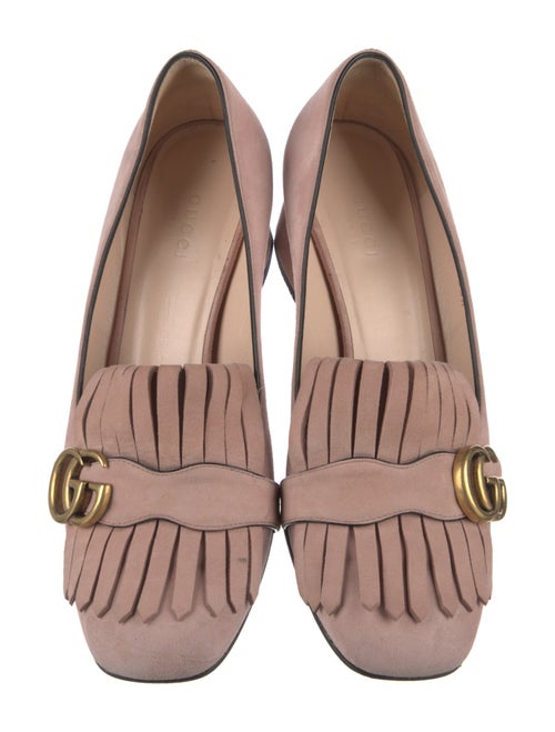 Gucci Double G Logo Suede Pumps