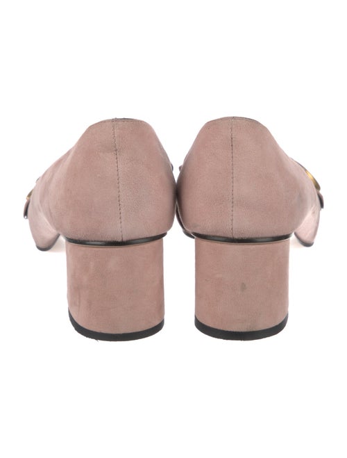 Gucci Double G Logo Suede Pumps