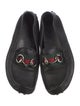 Gucci Web Accent Leather Loafers