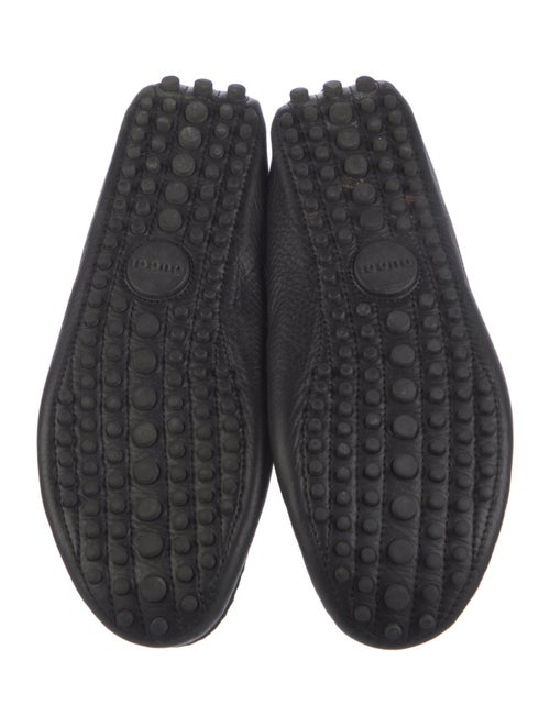 Gucci Web Accent Leather Loafers