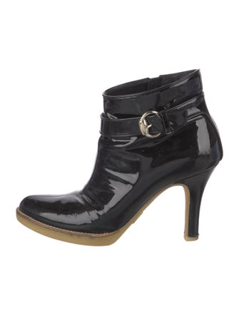 Gucci Horsebit Accent Patent Leather Boots