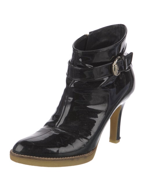 Gucci Horsebit Accent Patent Leather Boots