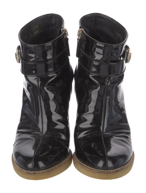 Gucci Horsebit Accent Patent Leather Boots