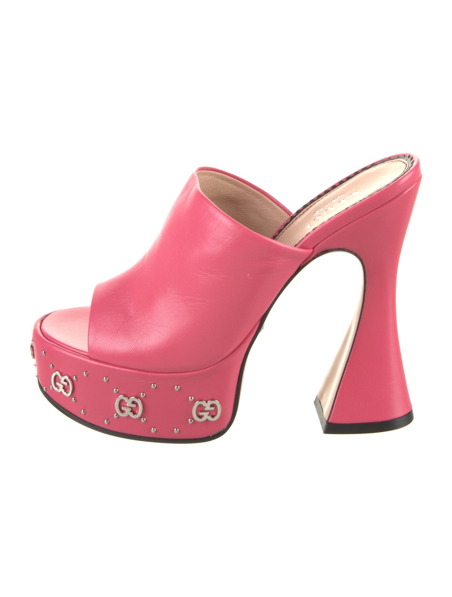 Gucci Leather Studded Accents Slides