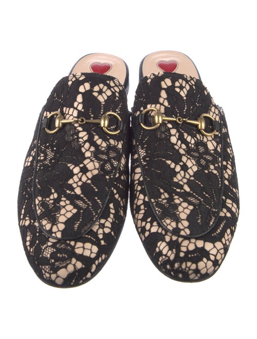 Gucci Horsebit Accent Lace Mules