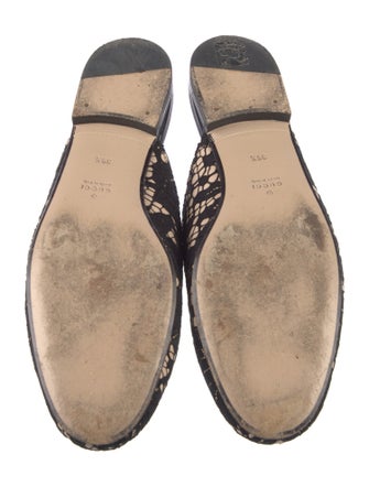Gucci Horsebit Accent Lace Mules