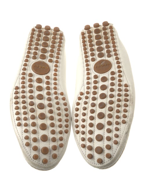 Gucci Web Accent Leather Loafers