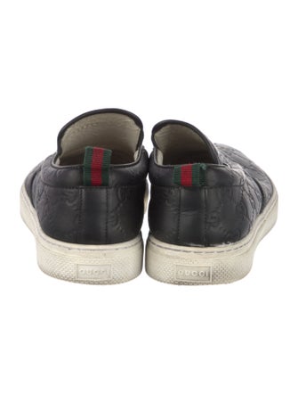 Gucci Web Accent Leather Sneakers