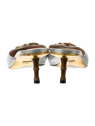 Gucci Double G Logo Leather Mules