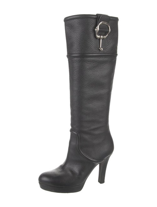 Gucci Hasler Horsebit Accent Leather Boots