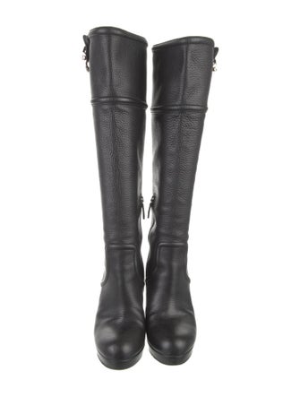 Gucci Hasler Horsebit Accent Leather Boots