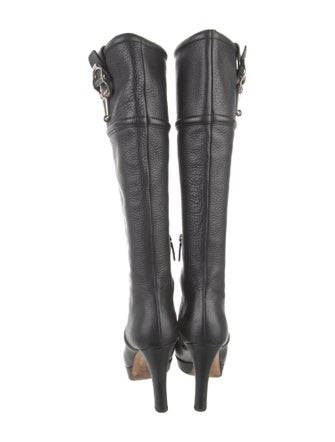 Gucci Hasler Horsebit Accent Leather Boots