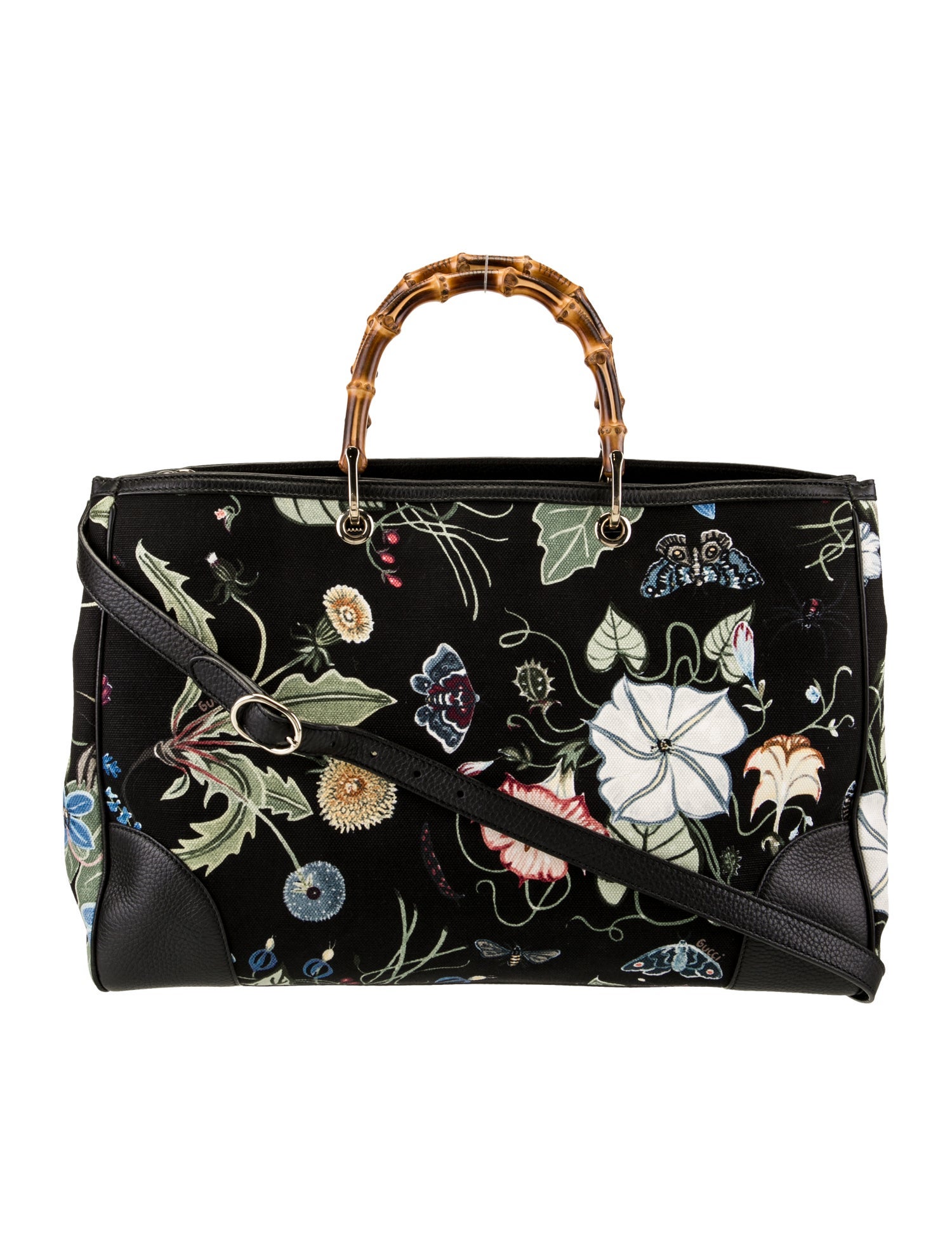 Gucci Flora Knight Bamboo Shopper Large