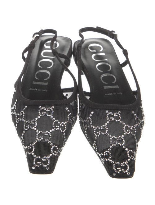Gucci GG Logo Mesh Slingback Flats