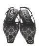 Gucci GG Logo Mesh Slingback Flats