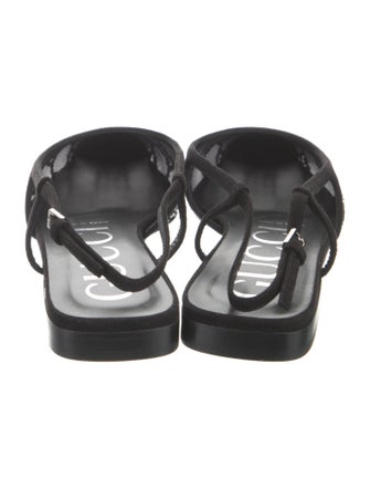 Gucci GG Logo Mesh Slingback Flats