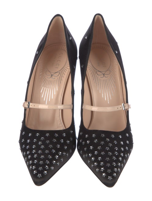 Gucci Double G Logo Satin Pumps