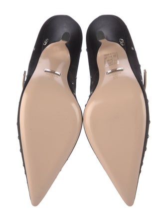 Gucci Double G Logo Satin Pumps