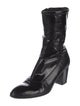 Gucci Feline Head Accent Patent Leather Combat Boots