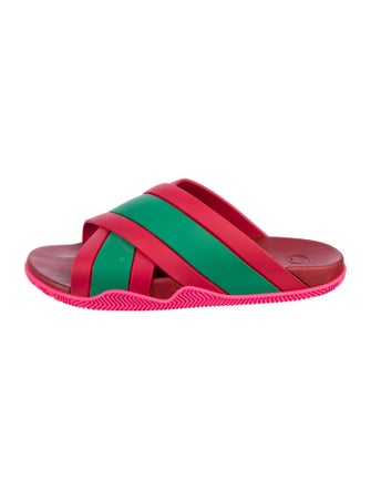 Gucci Web Accent Rubber Slides