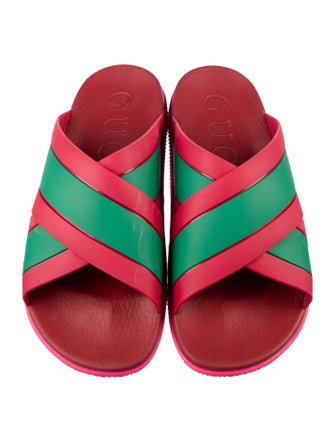 Gucci Web Accent Rubber Slides