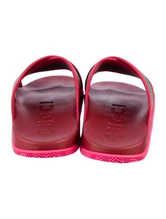 Gucci Web Accent Rubber Slides
