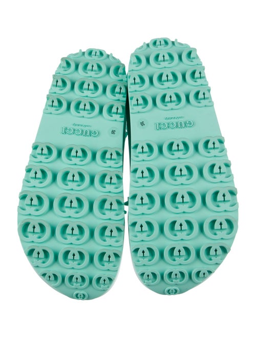 Gucci Horsebit Accent Rubber Slingback Sandals