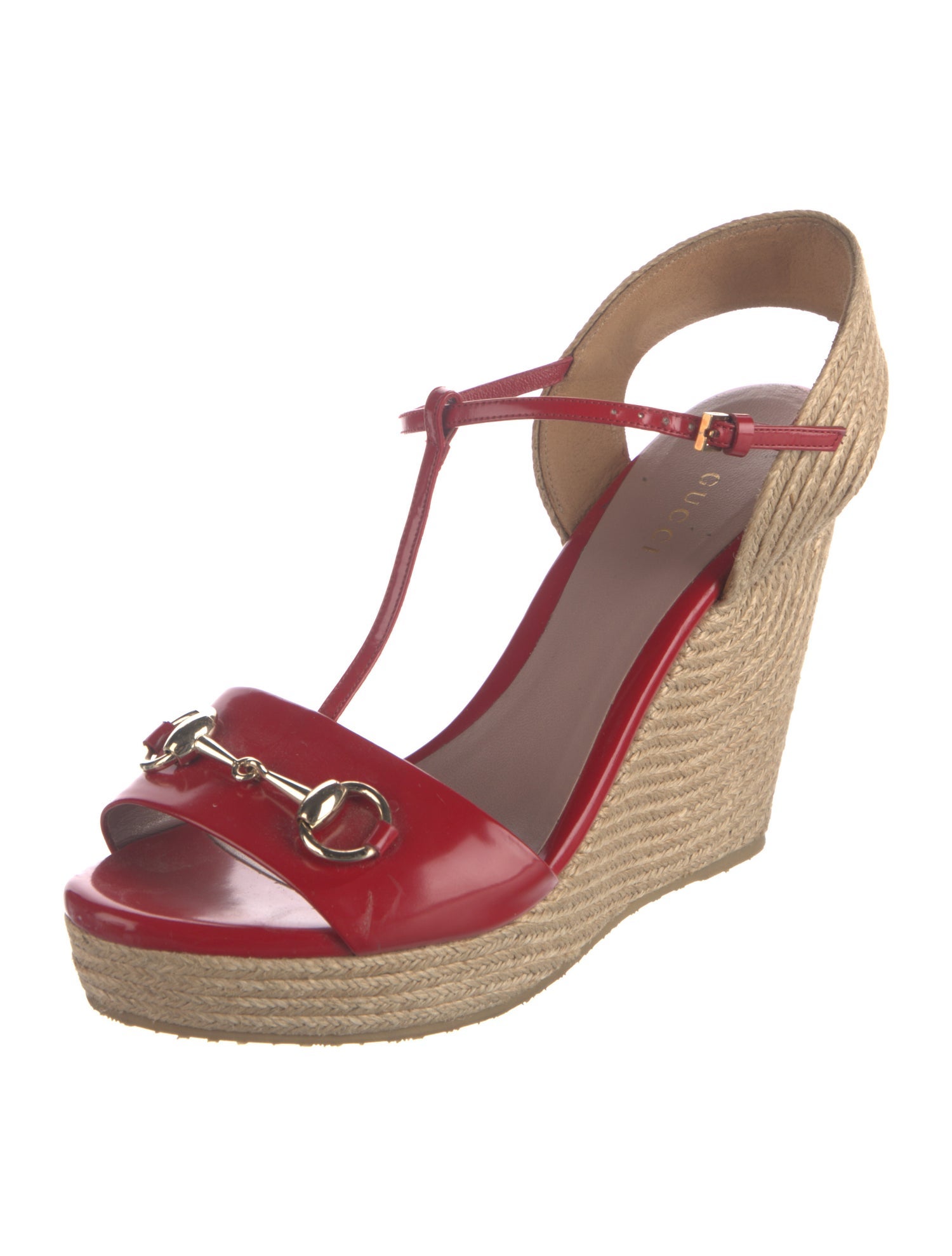 Gucci Horsebit Accent Jute Espadrilles