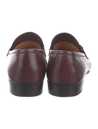 Gucci Interlocking G Logo Leather Loafers