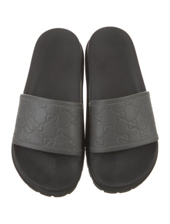 Gucci GG Signature Leather Slides