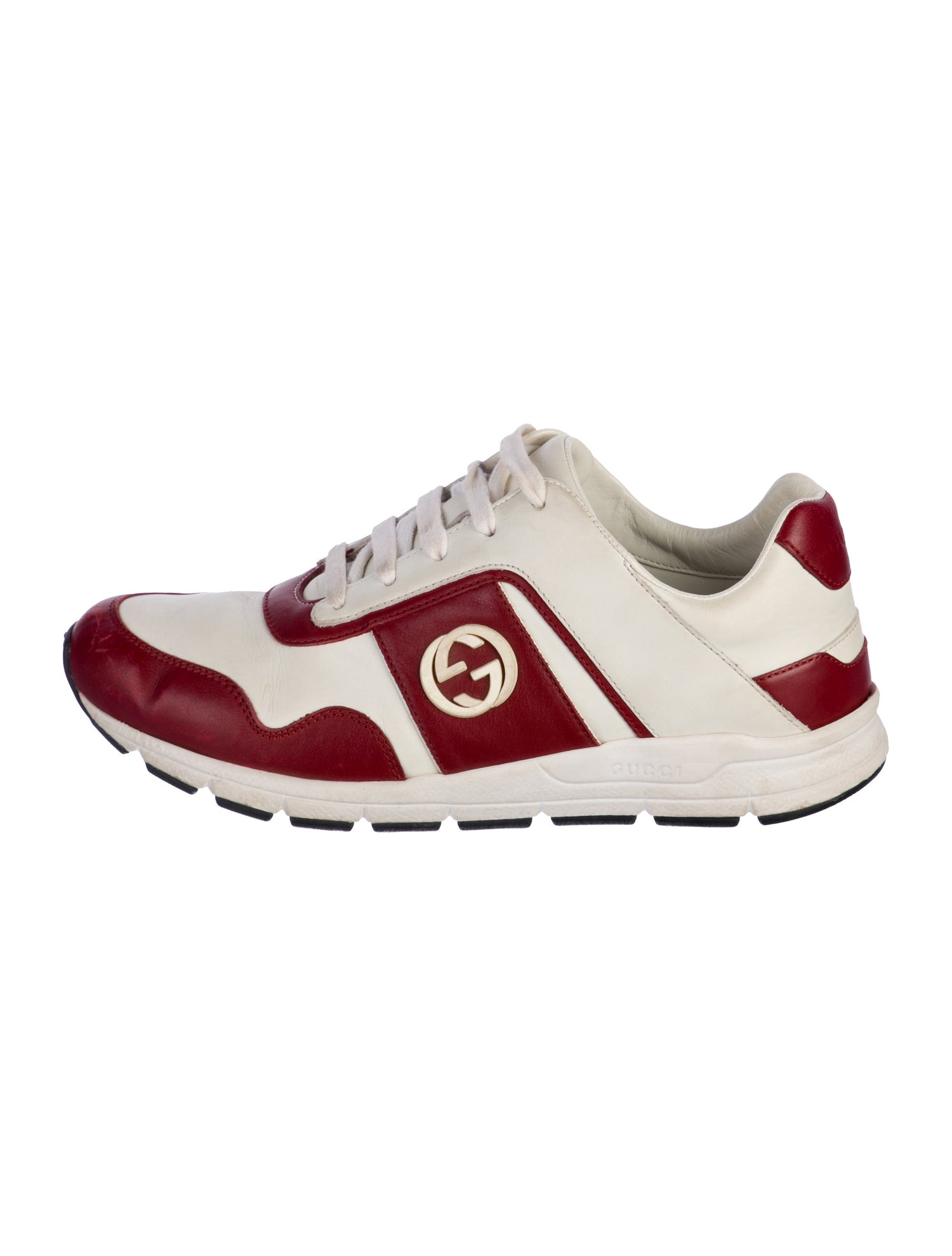 Gucci Interlocking G Logo Leather Sneakers