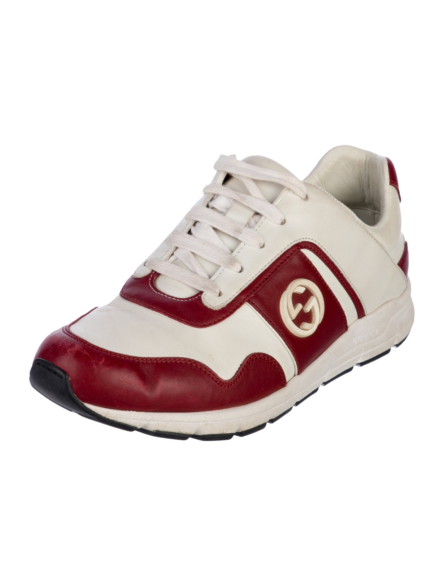 Gucci Interlocking G Logo Leather Sneakers