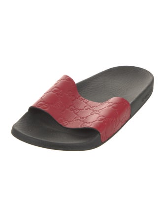 Gucci GG Signature Leather Slides