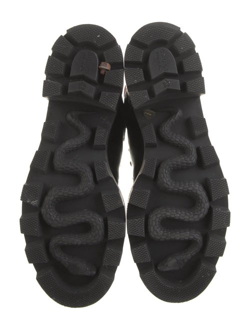 Gucci Sylvie Web Accent Leather Combat Boots