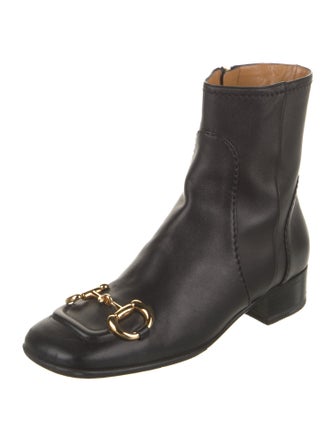 Gucci Horsebit Accent Leather Boots