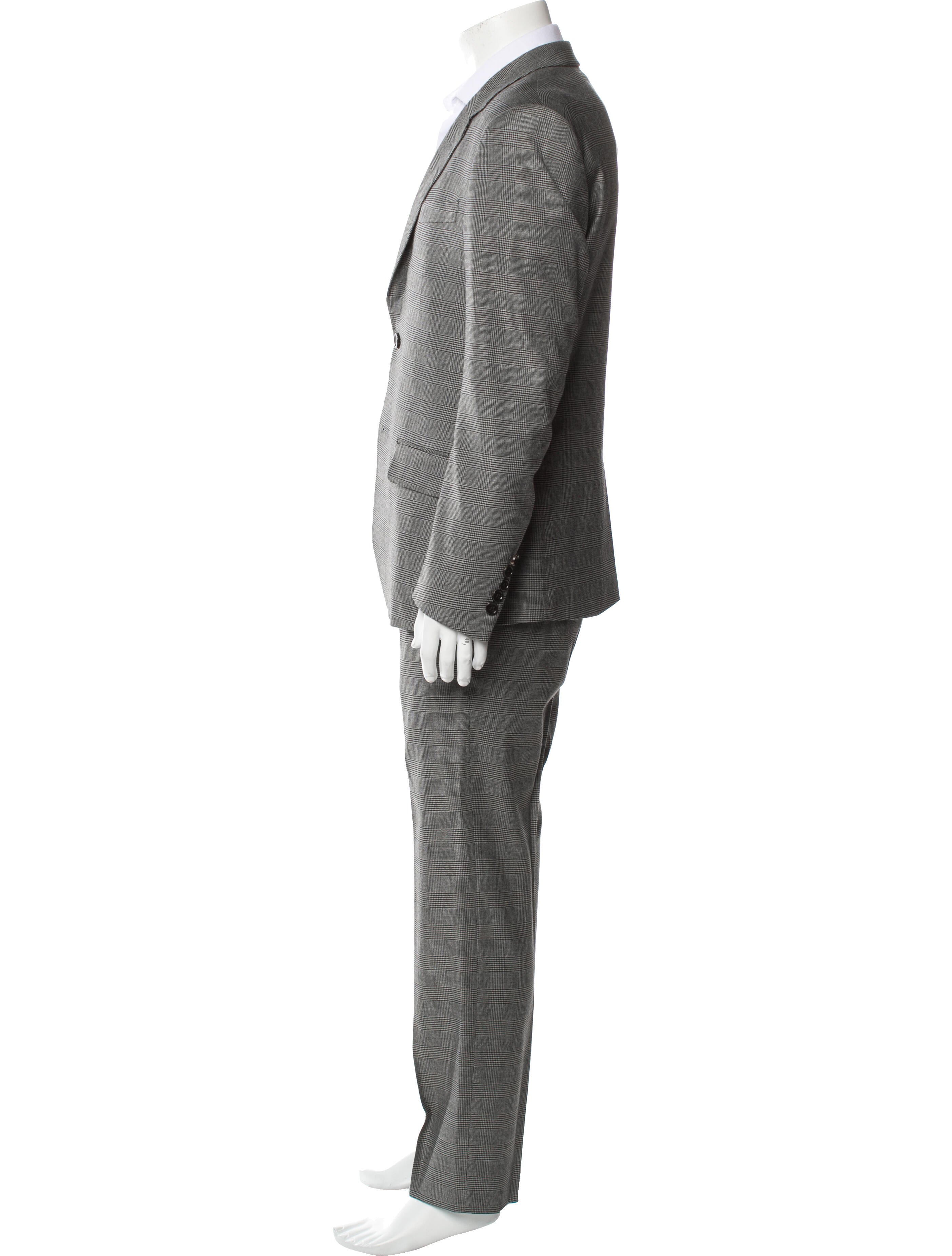 Gucci Plaid Print Two-Piece Suit