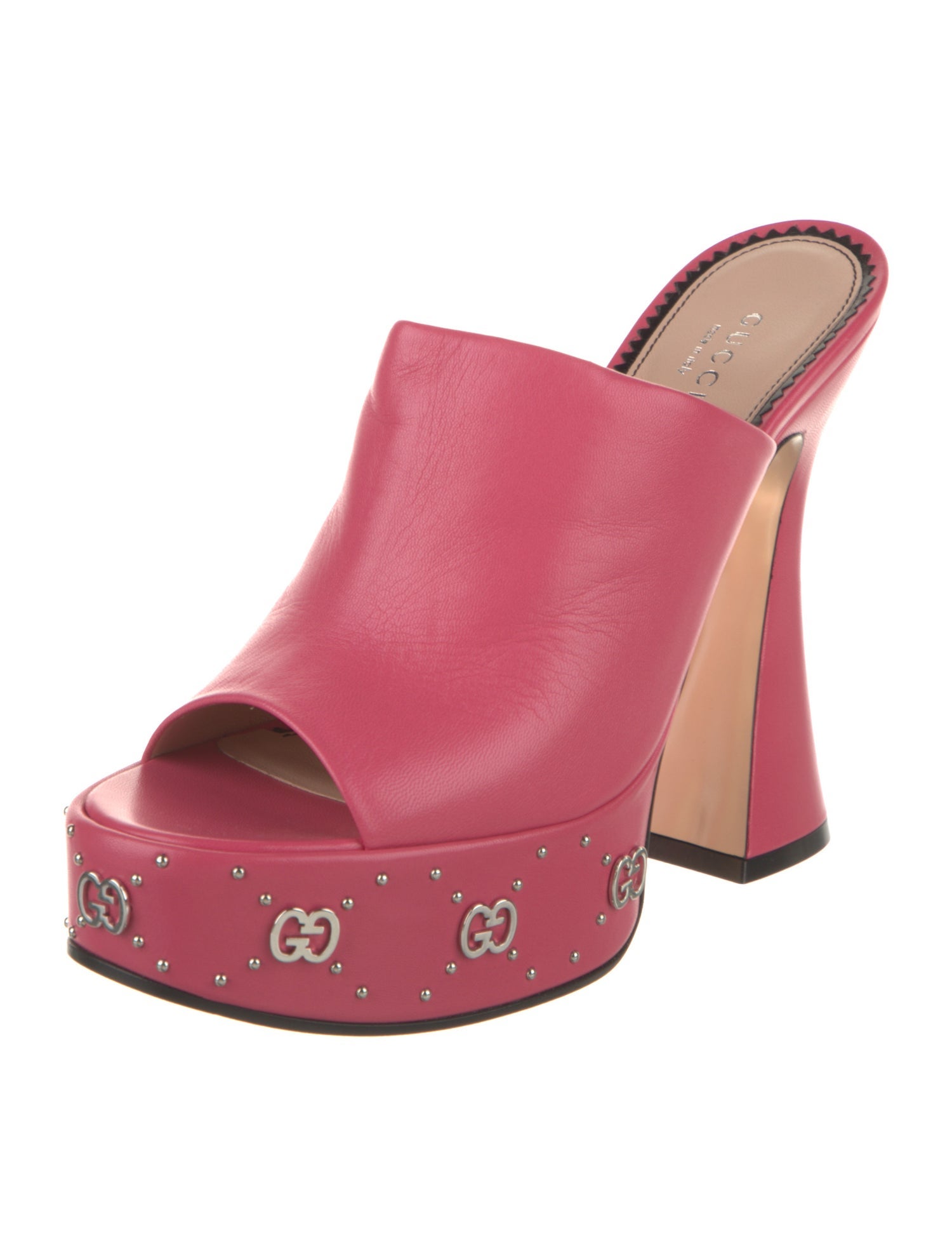 Gucci Leather Studded Accents Slides