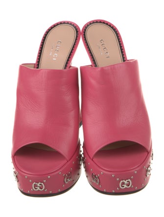 Gucci Leather Studded Accents Slides