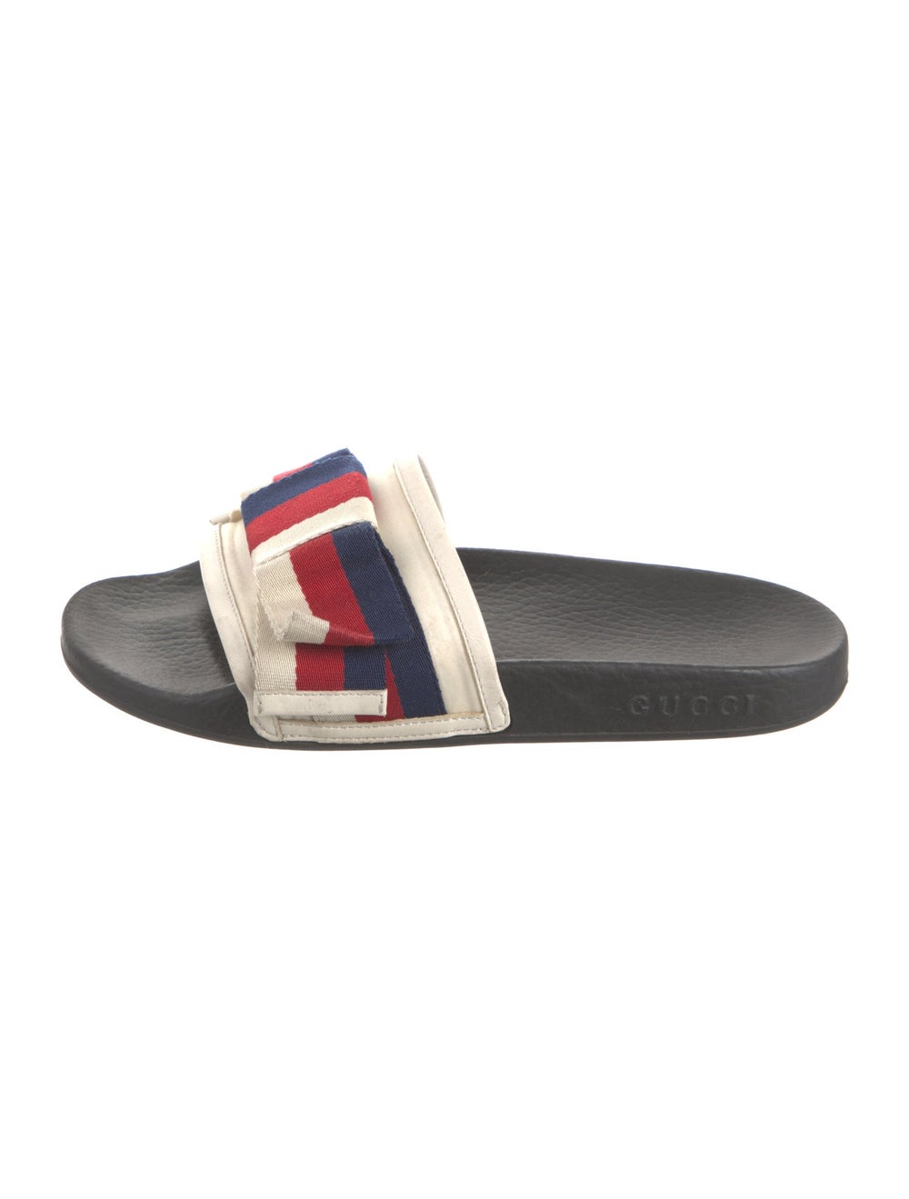 Gucci Canvas Slides Neutrals Colorblock Pattern G… - image 1