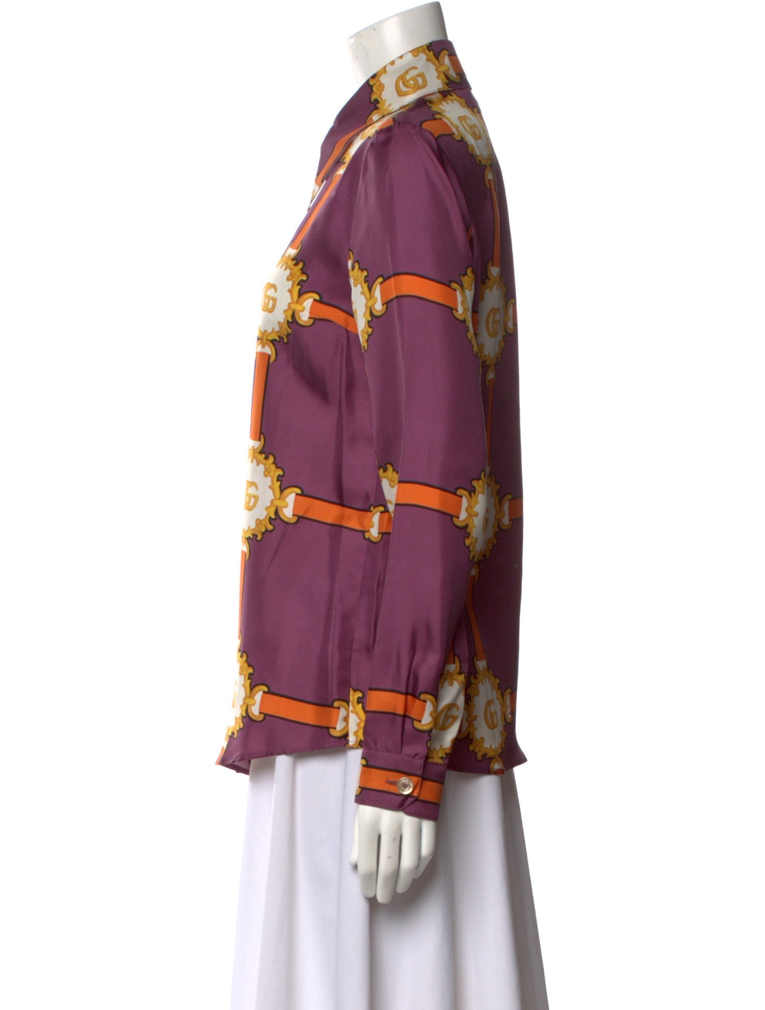 Gucci 2019 Silk Button-Up Top