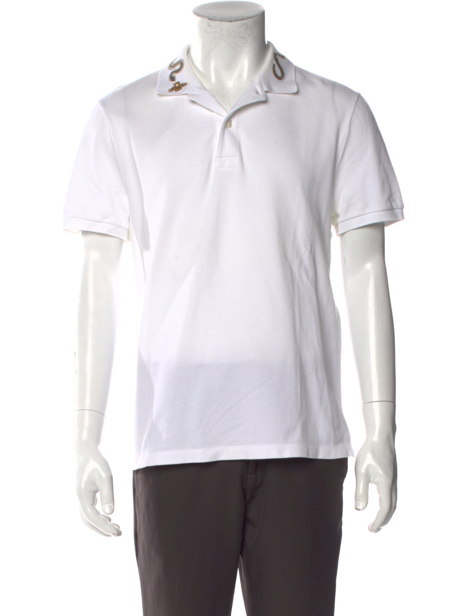 Gucci Kingsnake V-Neck Polo Shirt