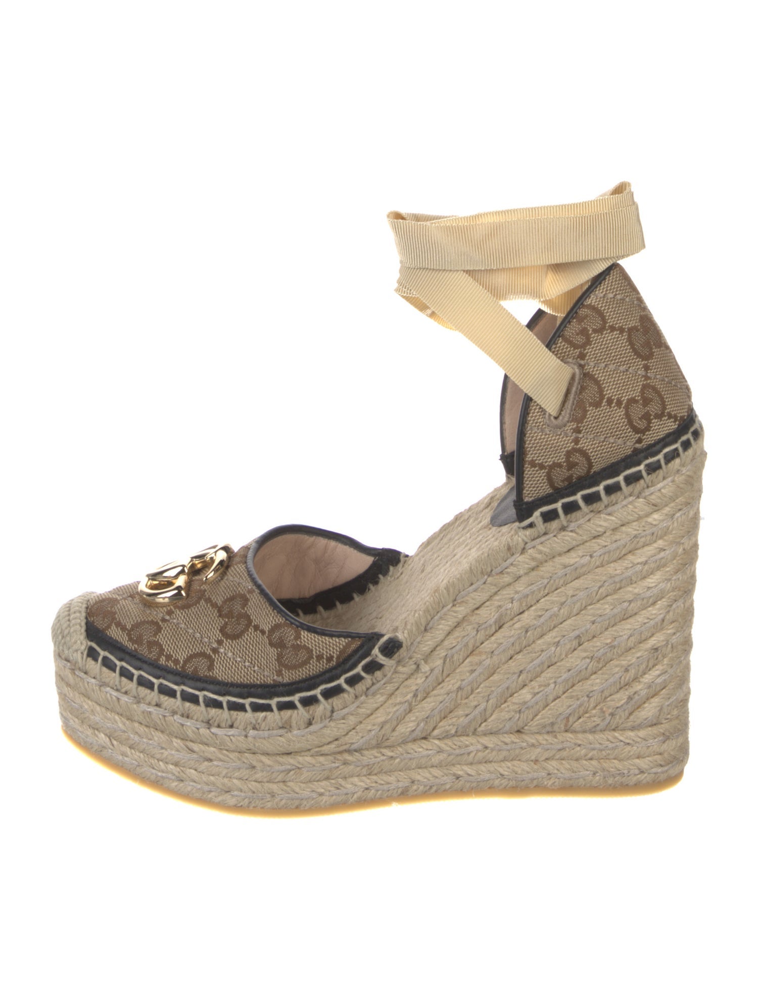 Gucci GG Canvas Marmont Espadrille Pumps w/ Tags